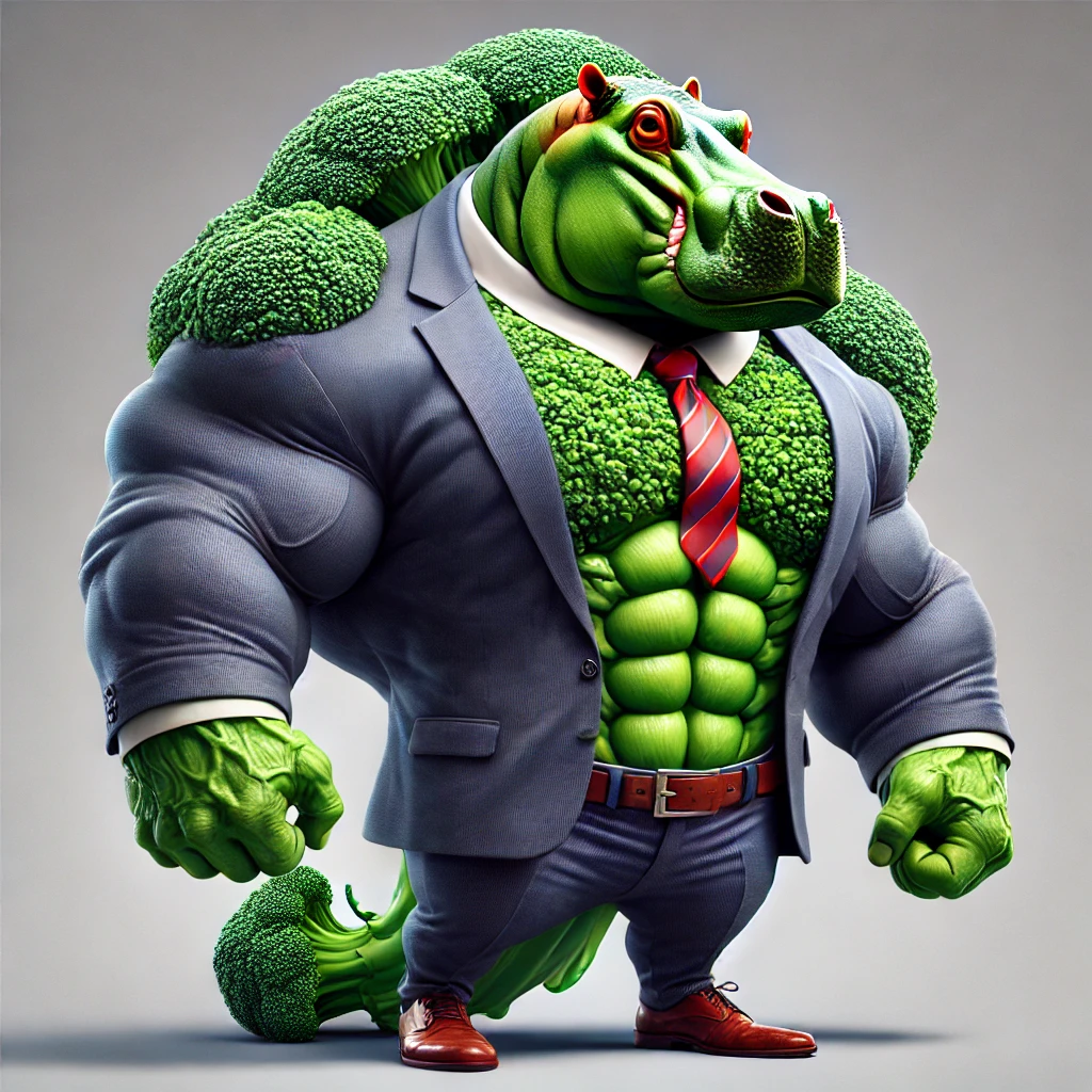 Half Hippo Half Broccoli